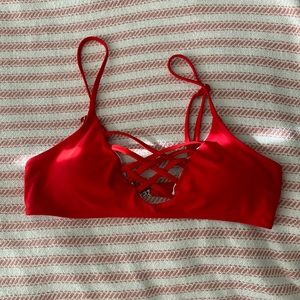 Red bikini top